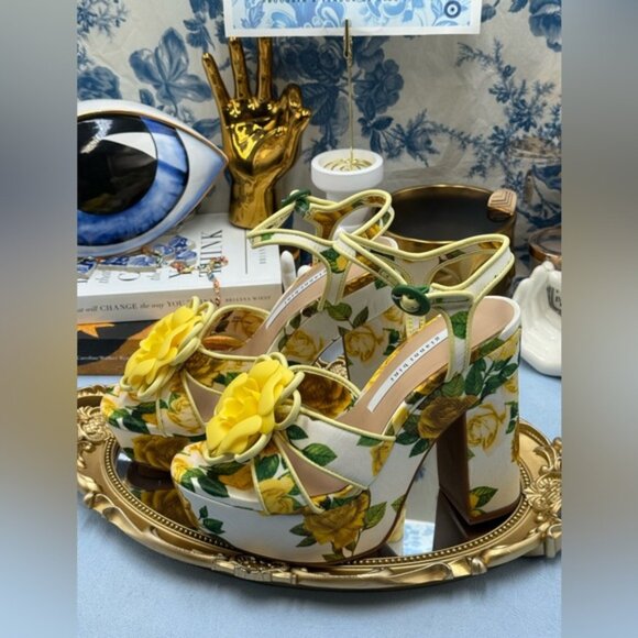 🆕 GIANNI BINI 🧿 NWOB Brook Floral Print Block Heel Platform Sandals, Sz US 6 - Picture 7 of 13